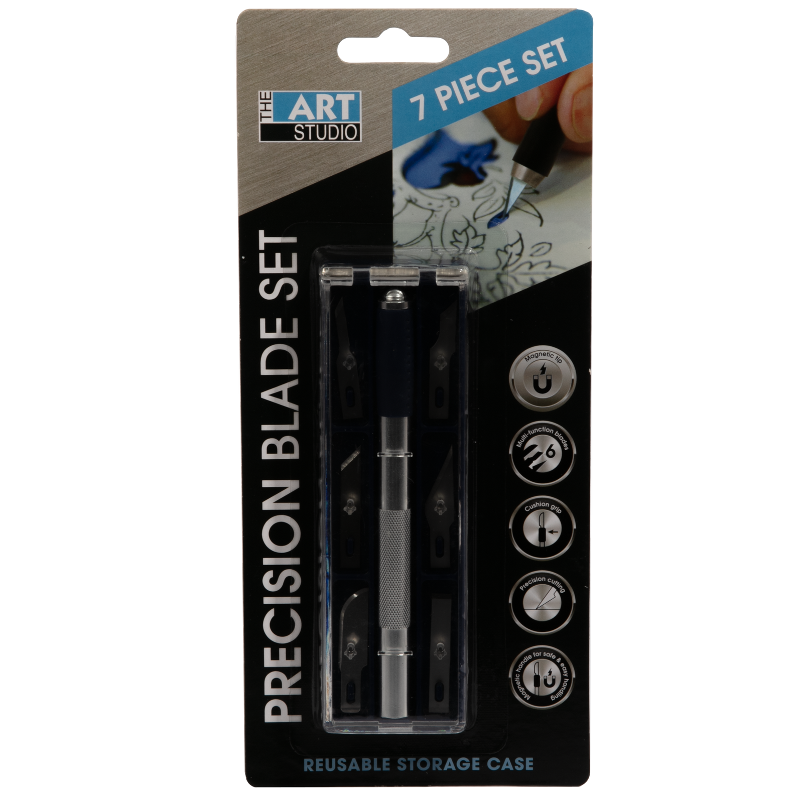 Art Studio Precision Blade Craft Knife with 6 Blades