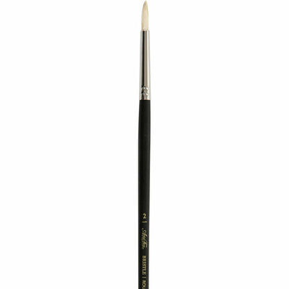 Gray Artist First Choice Brush Interlock Hog Hair Round Size 2 Natural Hair Brushes