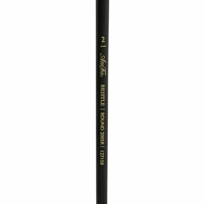 Dark Slate Gray Artist First Choice Brush Interlock Hog Hair Round Size 2 Natural Hair Brushes