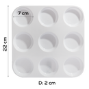 Light Gray Tim & Tess Plastic 9 Well Muffin Tray Palette
