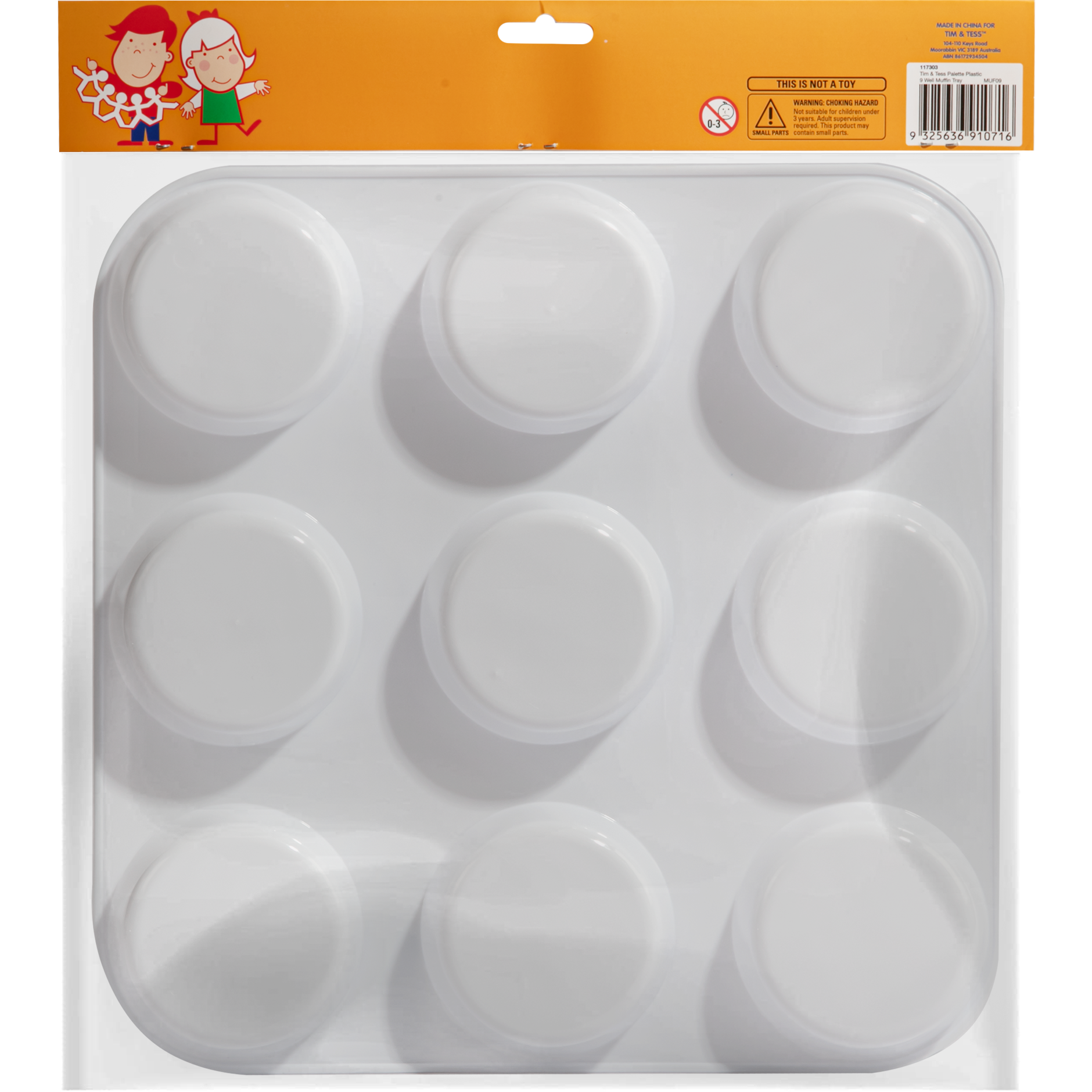 Gray Tim & Tess Plastic 9 Well Muffin Tray Palette #N/A