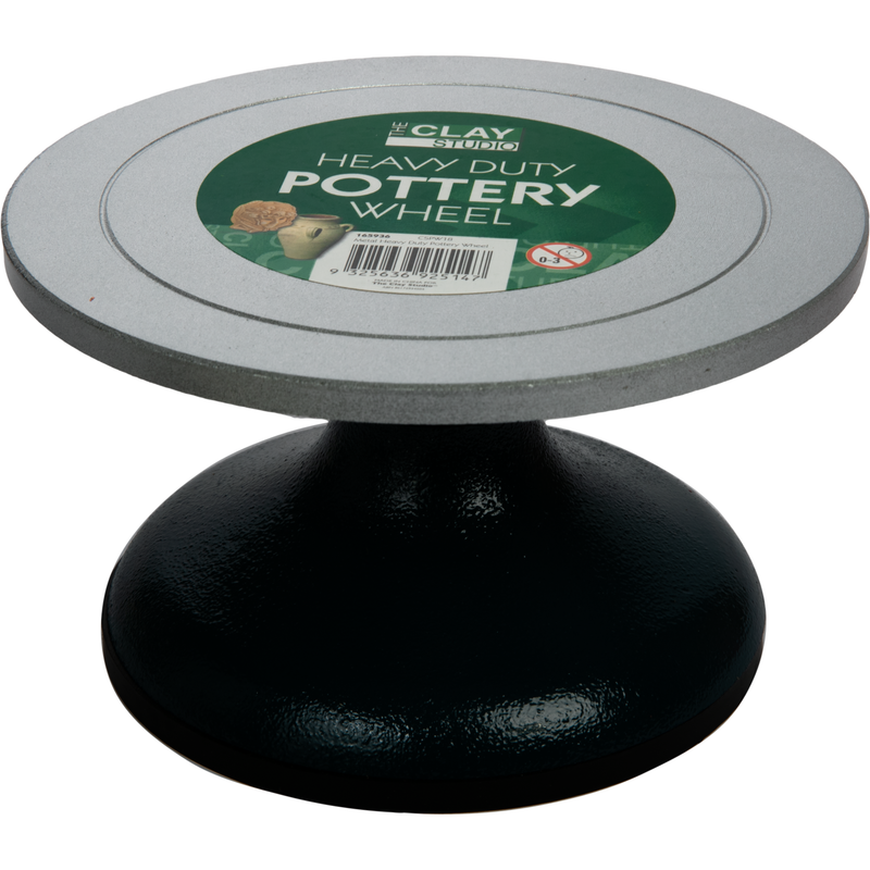 Black The Clay Studio Heavy Duty 18cm Pottery Wheel Modelling and Casting Supplies