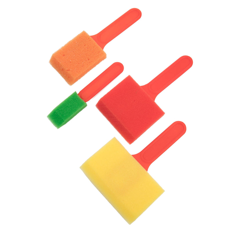 Tomato Tim & Tess Coloured Foam Brushes 4 Pieces Kids Painting Acccessories