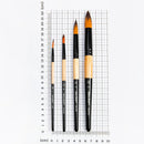 White Smoke Holcroft Taklon Multi Media Brush Set Gold Smoke 4 Pack Taklon and Synthetic Brushes