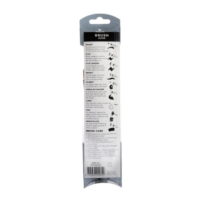 Light Gray Holcroft Taklon Multi Media Brush Set Gold Smoke 4 Pack Taklon and Synthetic Brushes
