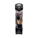 Dark Slate Gray Holcroft Taklon Multi Media Brushes Gold Smoke 6 Pack Taklon and Synthetic Brushes
