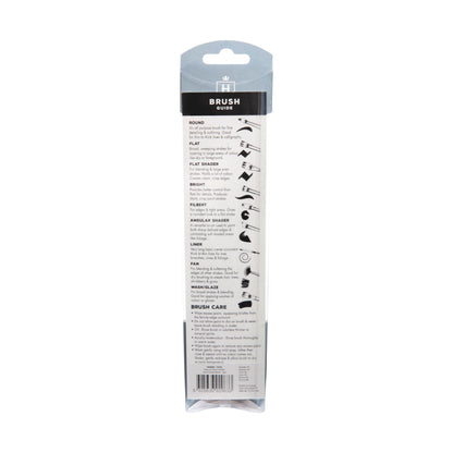 Light Gray Holcroft Taklon Multi Media Brushes Gold Smoke 6 Pack Taklon and Synthetic Brushes