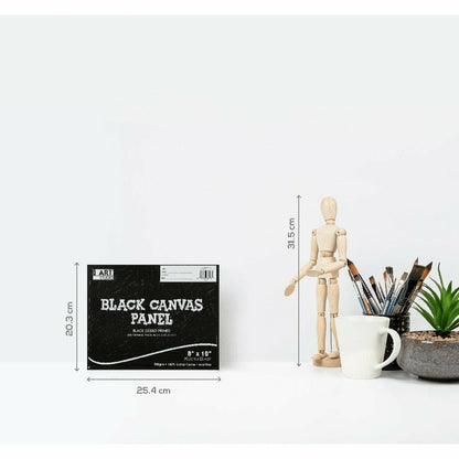 Black The Art Studio Canvas Panel Black 8 x 10 inches 20.32 x 25.4cm Canvas Panels