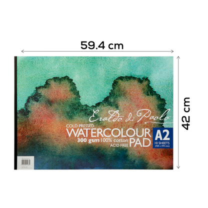 Dark Slate Gray Eraldo di Paolo Watercolour Pad A2 ColdPressed 300gsm 10sht Pads