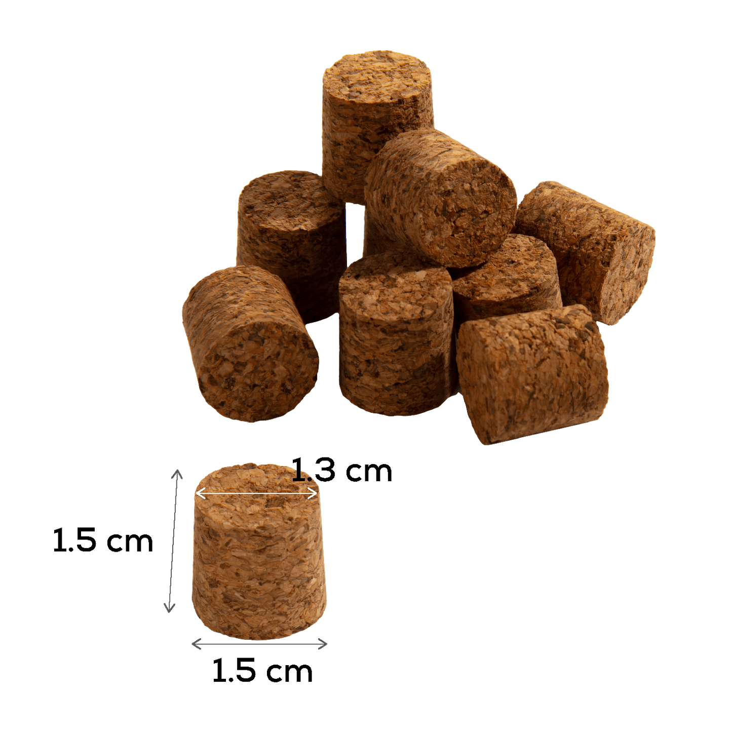 Saddle Brown Urban Crafter Cork Bottle Tops 15 x 15mm 10 Pieces Corks