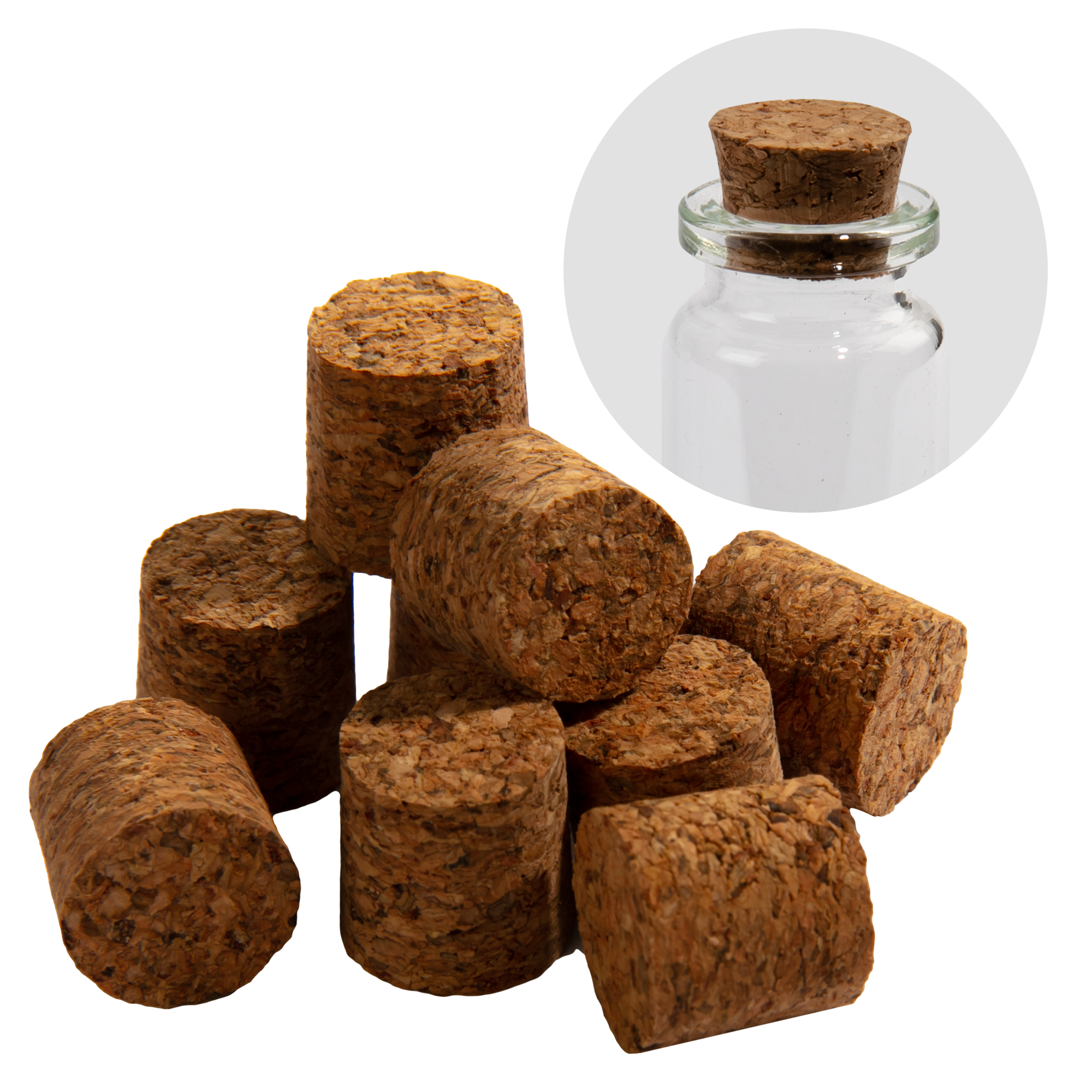 Saddle Brown Urban Crafter Cork Bottle Tops 15 x 15mm 10 Pieces Corks