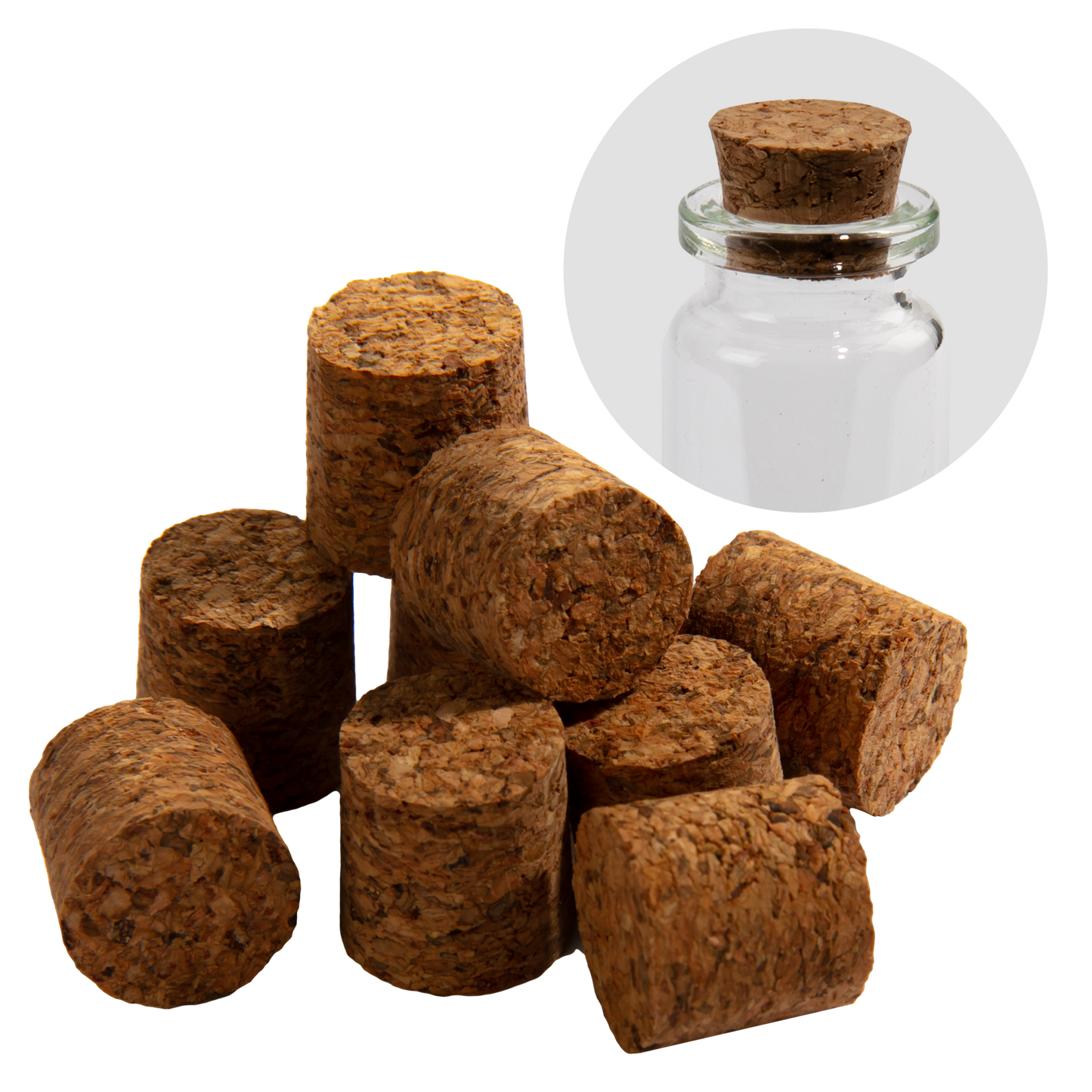 Saddle Brown Urban Crafter Cork Bottle Tops 15 x 15mm 10 Pieces Corks