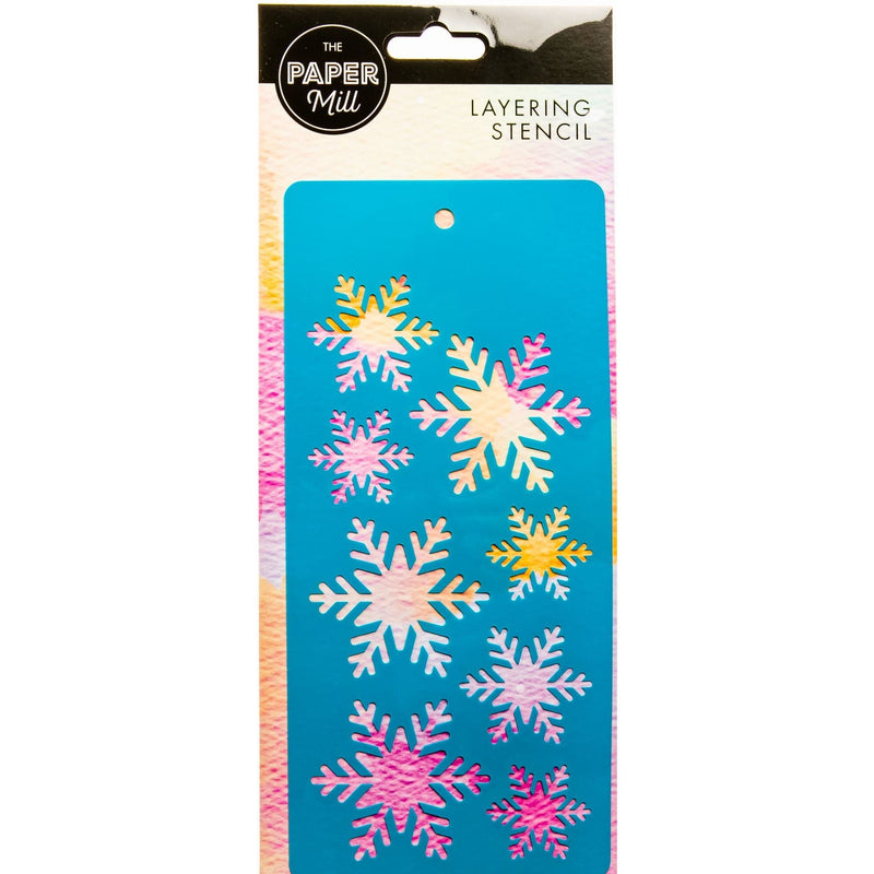 Dark Turquoise The Paper Mill Layering Stencil Snowflakes 11 x 0.5 x 24cm Stencils And Templates