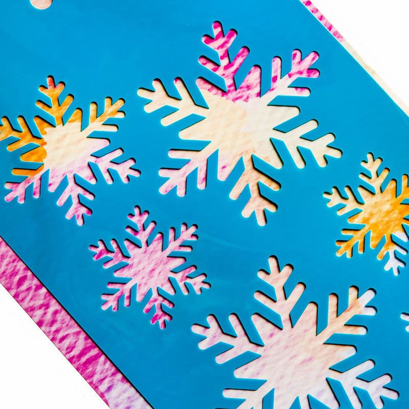 Dark Turquoise The Paper Mill Layering Stencil Snowflakes 11 x 0.5 x 24cm Stencils And Templates