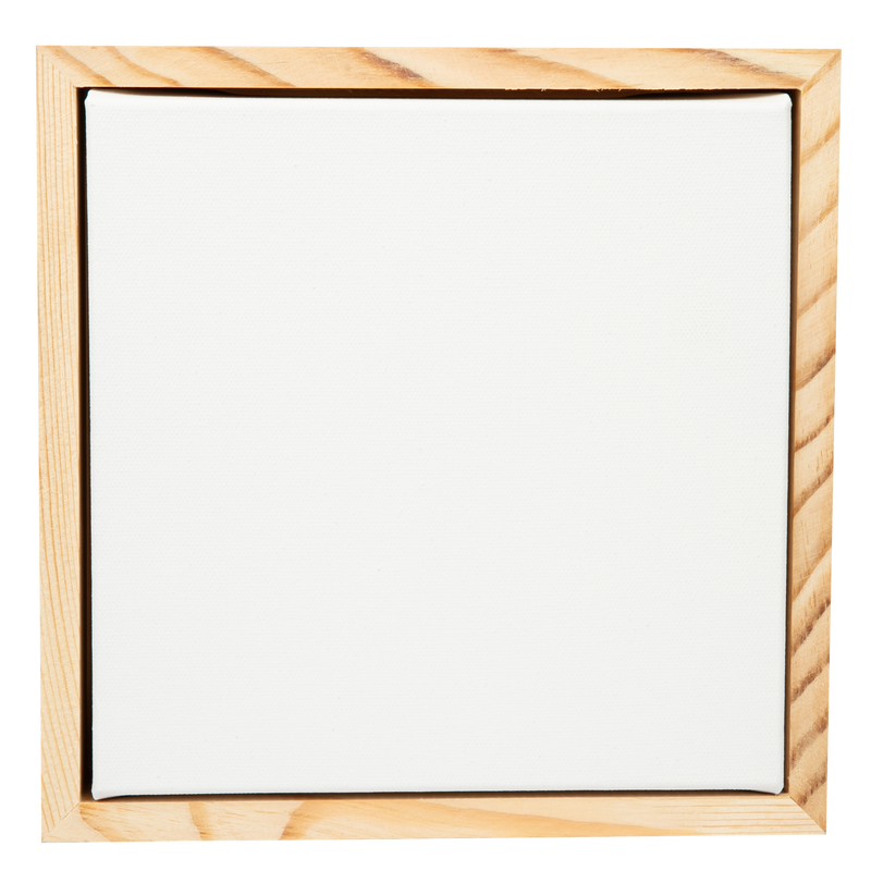 Beige Eraldo Di Paolo Stretched Canvas with Wood Frame 20.3x20.3x6cm Canvas and Painting Surfaces