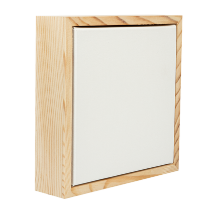 Light Gray 8 x 8 Inches Eraldo di Paolo Stretched Canvas with Wood Frame Thin Bar Stretched Canvas