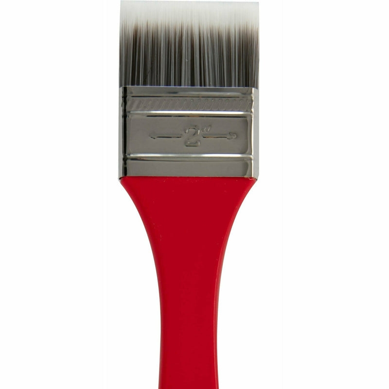Brown Holcroft Long Handle Flat 2inch Red Brush Brushes