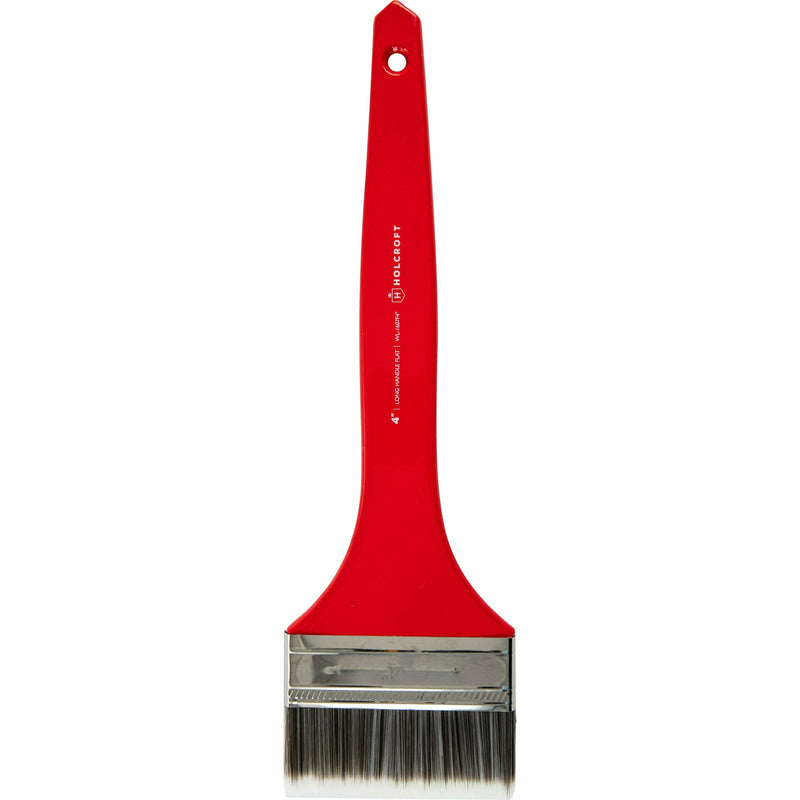 Firebrick Holcroft Long Handle Flat 4inch Red Brush Brushes