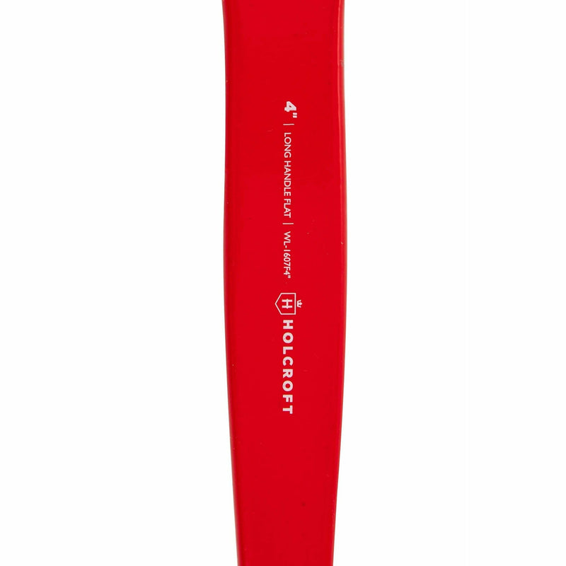 Red Holcroft Long Handle Flat 4inch Red Brush Brushes