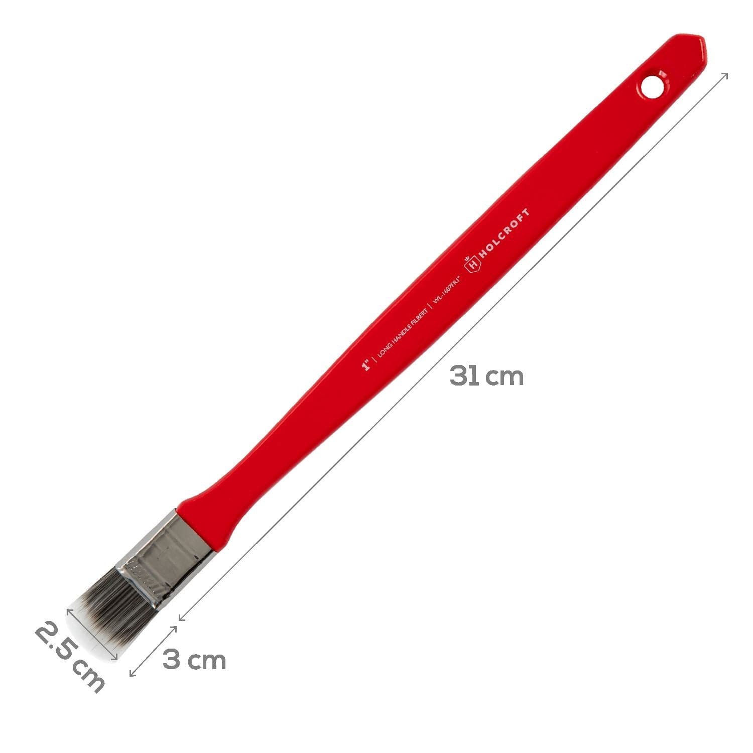 Holcroft Long Handle Filbert 1inch Brush