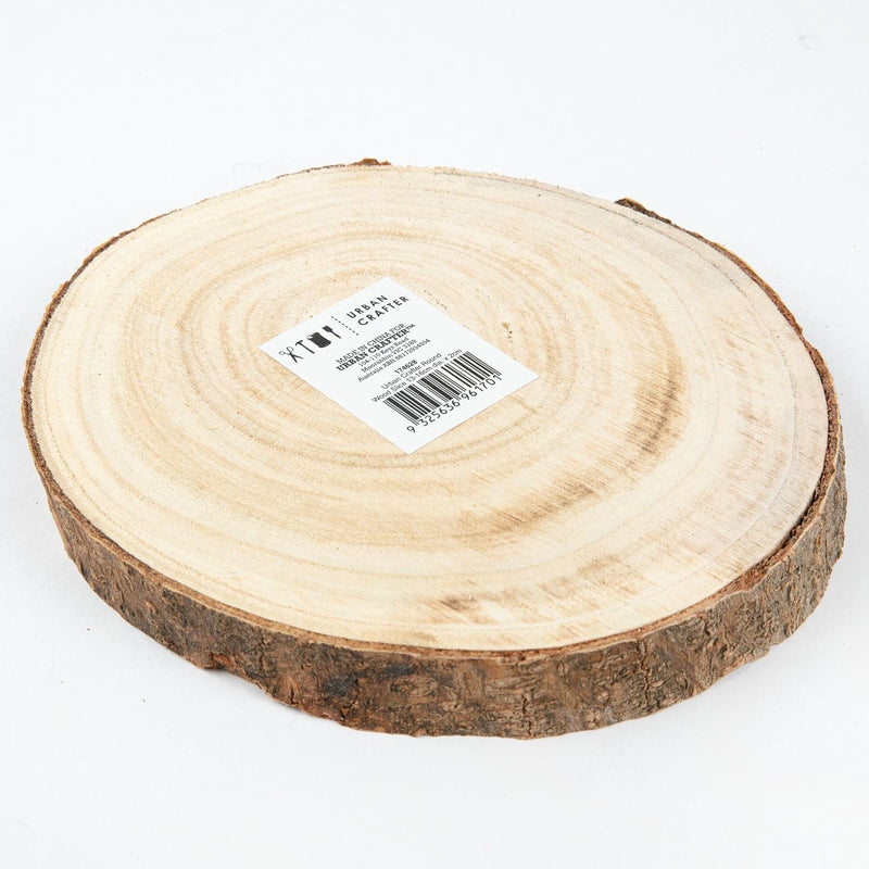 Beige Urban Crafter Round Wood Slice 13-16cm diameter x 2cm high Objects