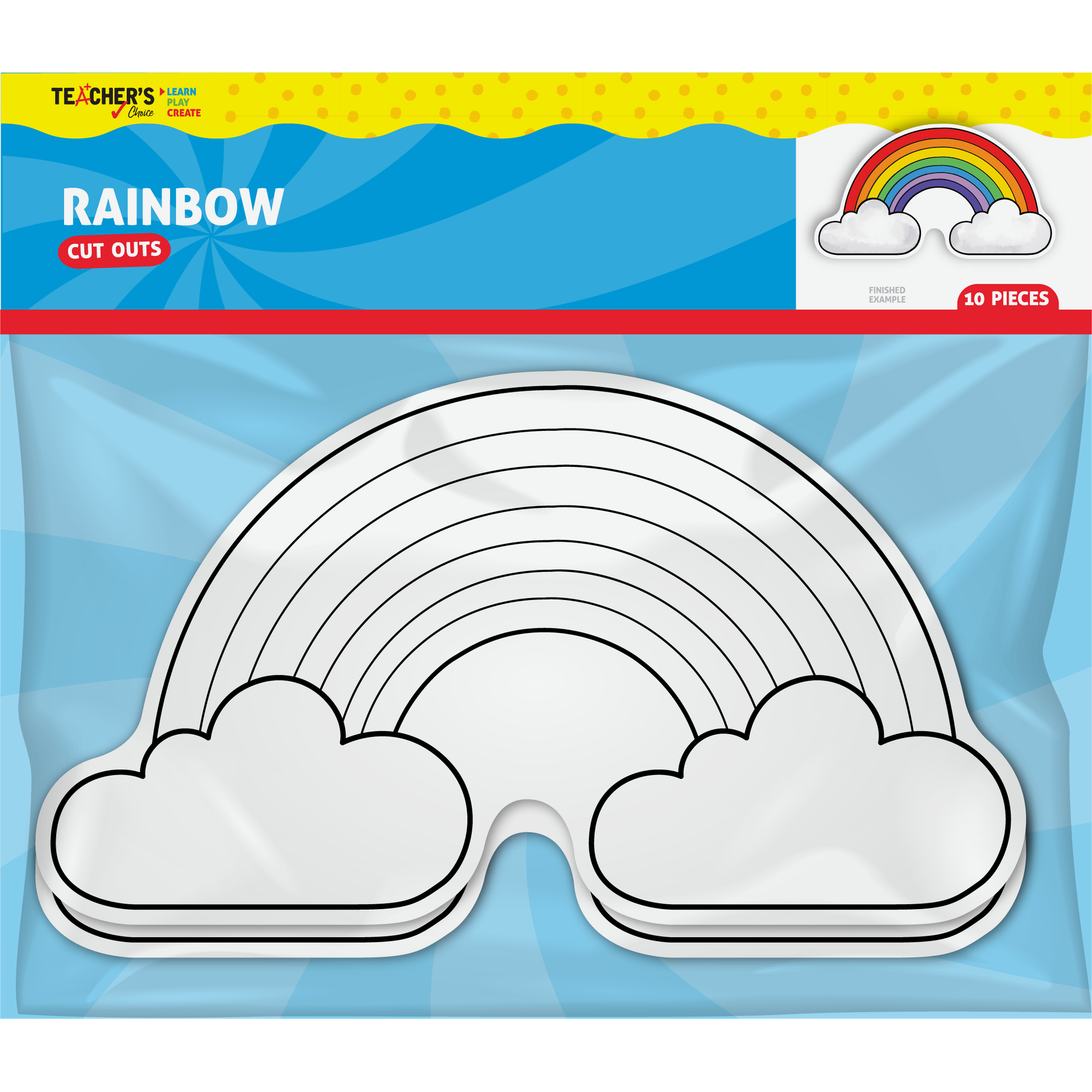 Lavender Teacher's Choice Paper Shapes Rainbow (10 Piece) Kids Craft Basics