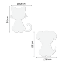 White Smoke Teacher's choice Paper Shapes Cat Dog (12 Piece) Kids Paper Shapes