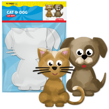 Light Gray Teacher's choice Paper Shapes Cat Dog (12 Piece) Kids Paper Shapes