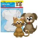 Light Gray Teacher's choice Paper Shapes Cat Dog (12 Piece) Kids Paper Shapes