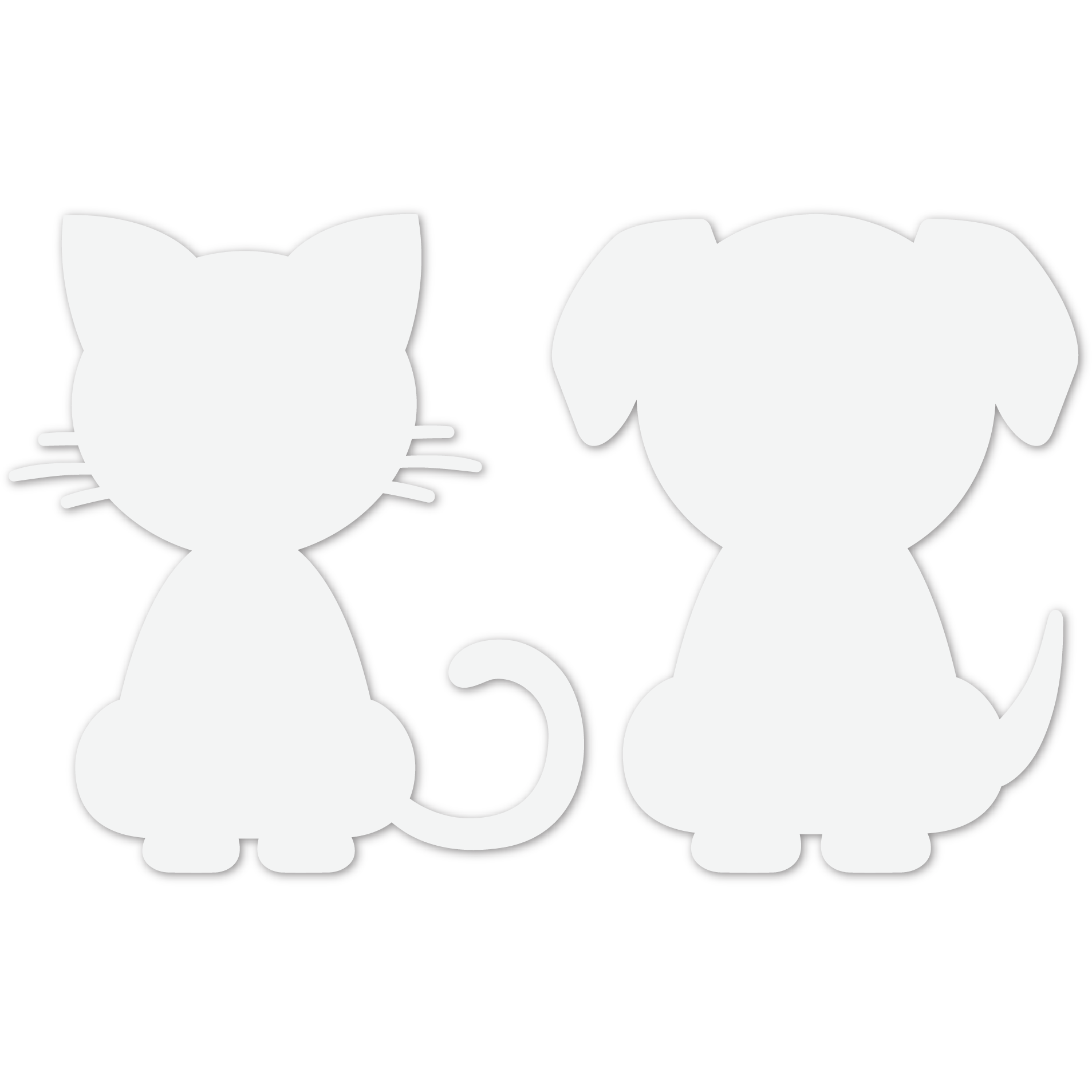 White Smoke Teacher's choice Paper Shapes Cat Dog (12 Piece) Kids Paper Shapes