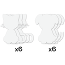 White Smoke Teacher's choice Paper Shapes Cat Dog (12 Piece) Kids Paper Shapes