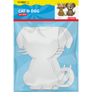 Light Gray Teacher's choice Paper Shapes Cat Dog (12 Piece) Kids Paper Shapes