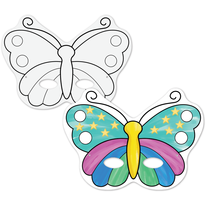 Lavender Teachers Choice Paper Shapes Butterfly Mask (10 Piece) Kids Paper Shapes