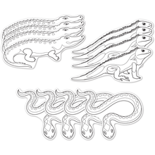 Dark Slate Gray Teacher's Choice  Paper Shapes Reptiles (12 Piece) Kids Paper Shapes