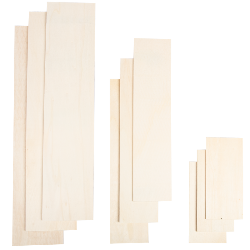 Beige Hobbyline Assorted Size Plywood Pack- 9 sheets Craft Basics