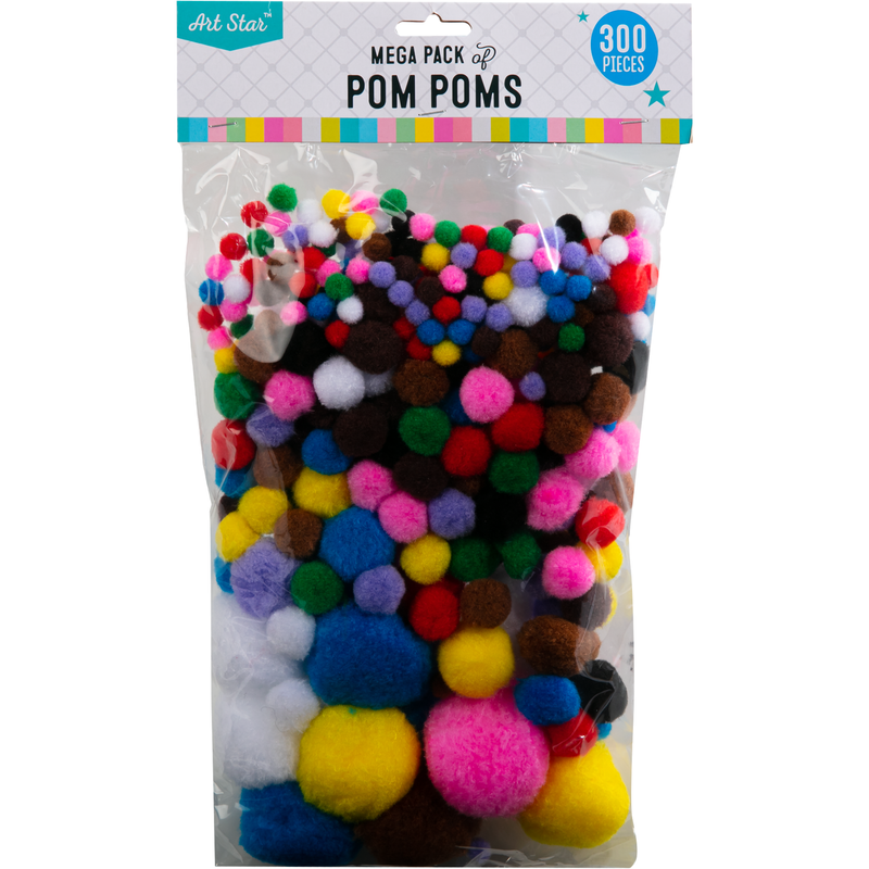 Dark Slate Gray Art Star Assorted Pom Poms (300 Pieces) Pom Pom