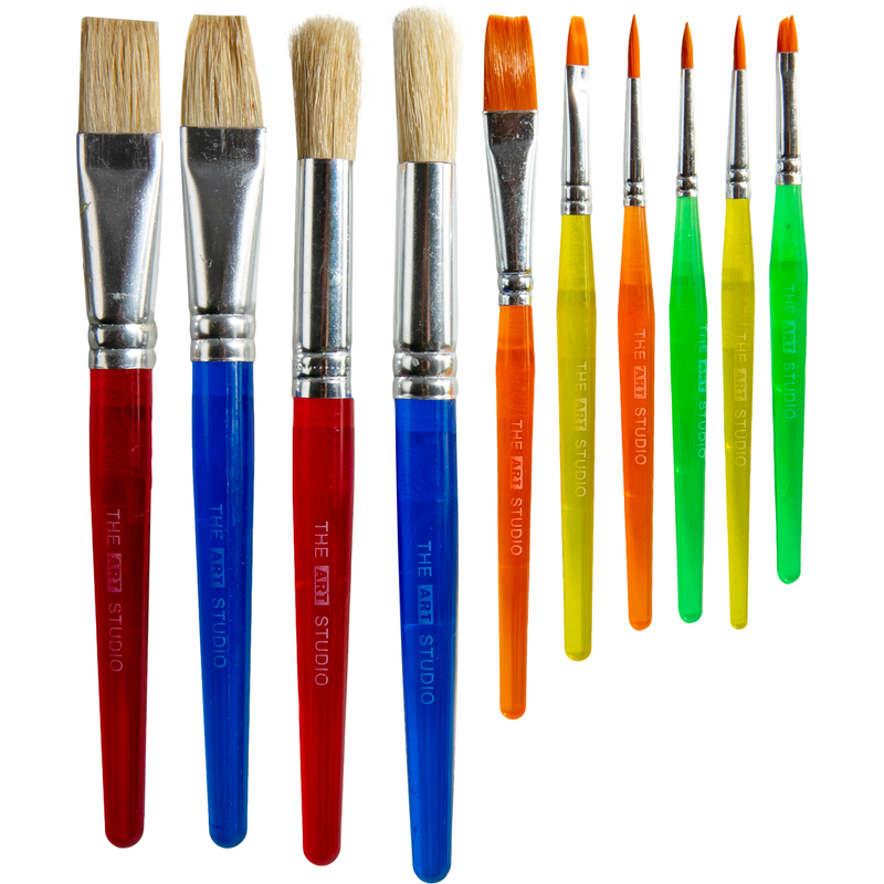 Sienna Tim & Tess Kids Brush & Palette Set (11 Pieces) Kids Painting Acccessories