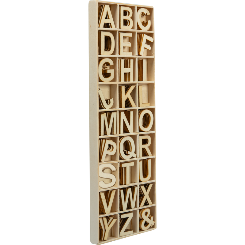 Tan Urban Crafter Wooden Alphabet Letters (162 Pieces) Objects