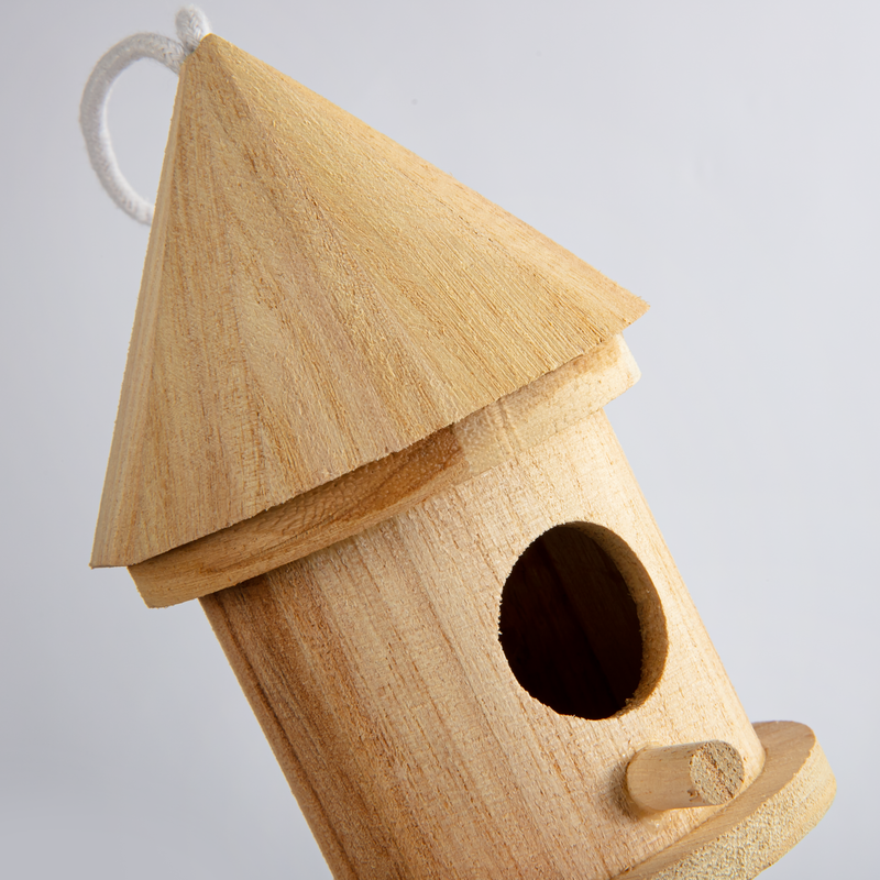 Gray Tim & Tess Mini Wooden Bird House 14 x 7cm Kids Wood Craft
