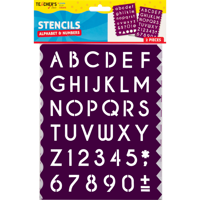 Midnight Blue Teacher's Choice Alphabet and Number Stencils (2 Pieces) Stencils and Templates