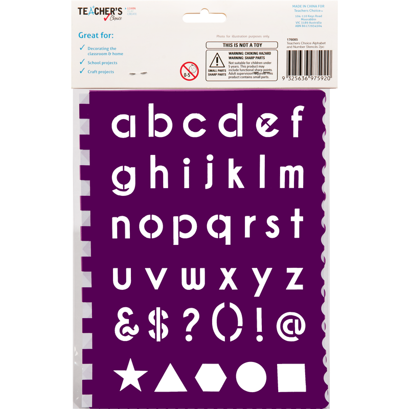 Midnight Blue Teacher's Choice Alphabet and Number Stencils (2 Pieces) Stencils and Templates