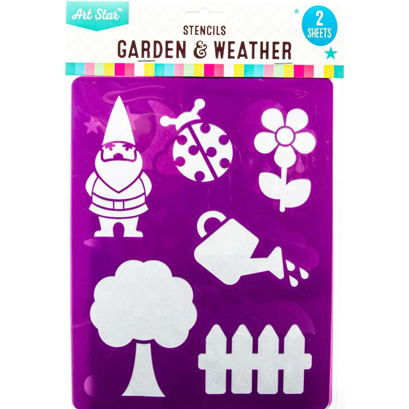 Dark Magenta Art Star Garden and Weather Stencils 2 Pack Stencils and Templates