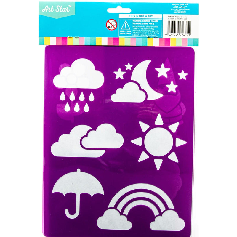 Dark Magenta Art Star Garden and Weather Stencils 2 Pack Stencils and Templates