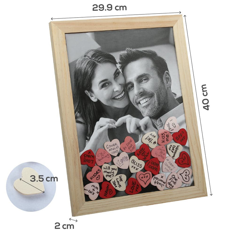 Rosy Brown Urban Crafter Frame with Heart Tokens - 40cm x 30cm Frames