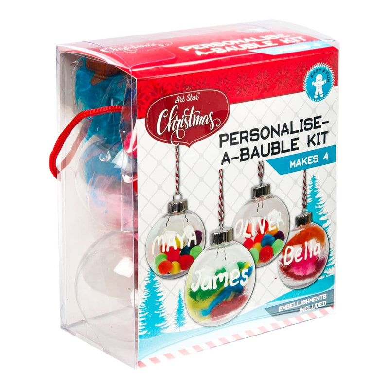 Beige Art Star Personalise A Bauble Kit Makes 4 Christmas