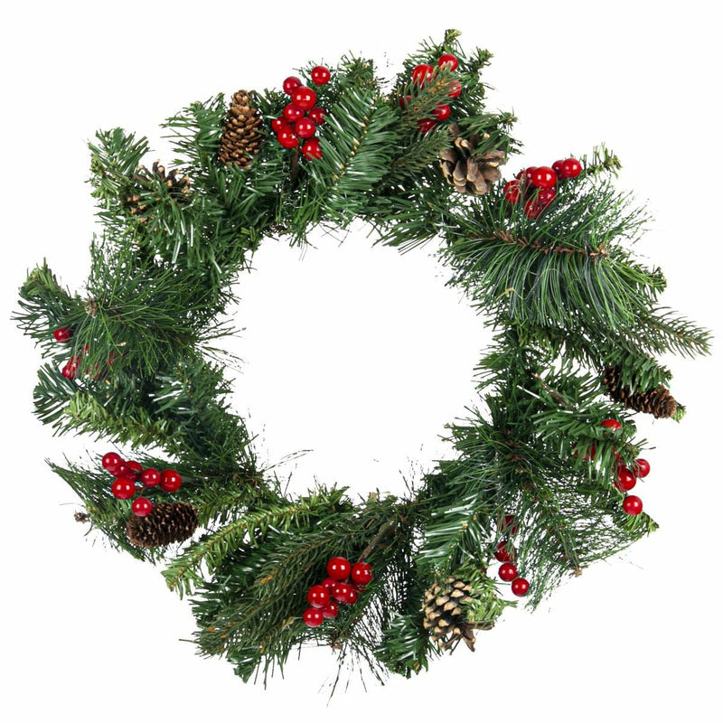 Dark Olive Green Make A Merry Christmas Decorated Berry Series Wreath 40cm Christmas