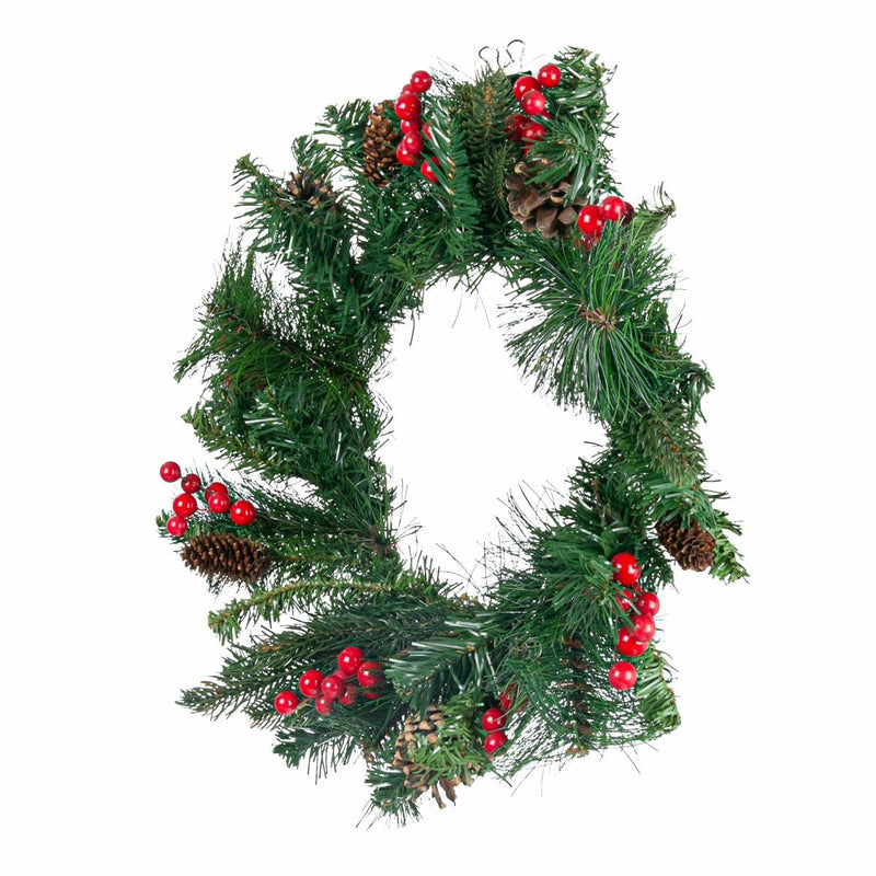 Dark Slate Gray Make A Merry Christmas Decorated Berry Series Wreath 40cm Christmas