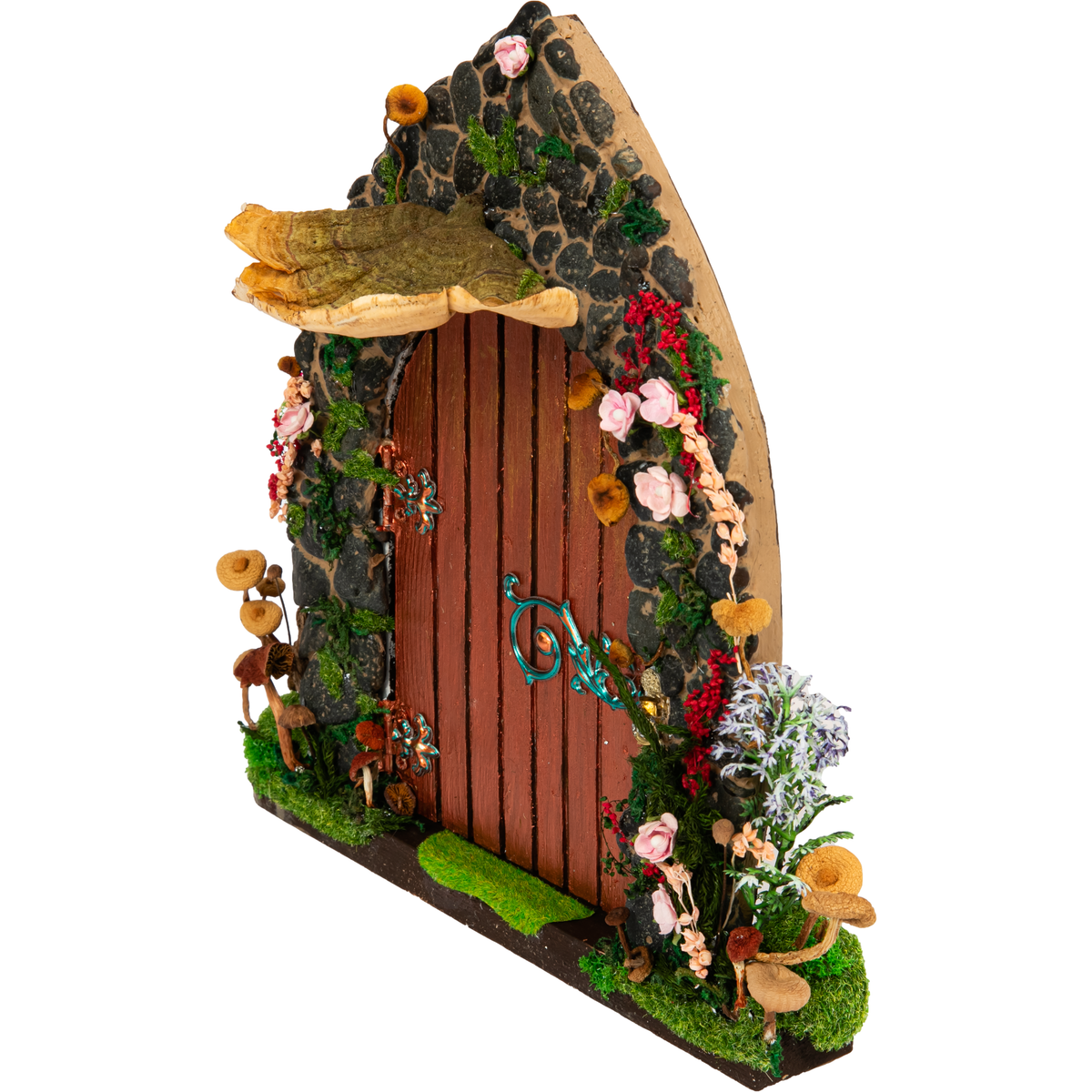 Dark Slate Gray Urban Crafter Freestanding Opening Fairy Door 18.5x3x21cm Wood Crafts