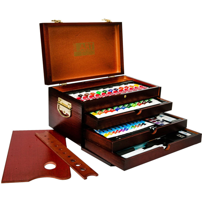 Saddle Brown The Art Studio The Ultimate Painters Chest (77 Pieces) Acrylic Painting Sets