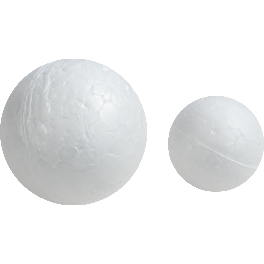 Gray Art Star Decofoam Balls Assorted Size 32 Pieces Polystyrene